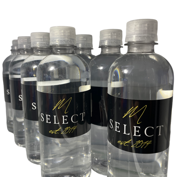 MSELECT LUXURY WATER NATURAL SPRING WATER, 16.9 fl oz. PLASTIC BOTTLES 24 PER CASE