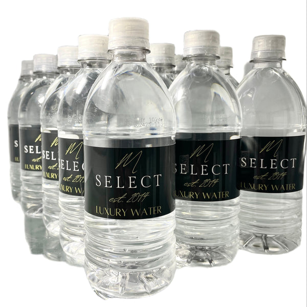 MSELECT LUXURY WATER NATURAL SPRING WATER, 20 fl oz. PLASTIC BOTTLES
