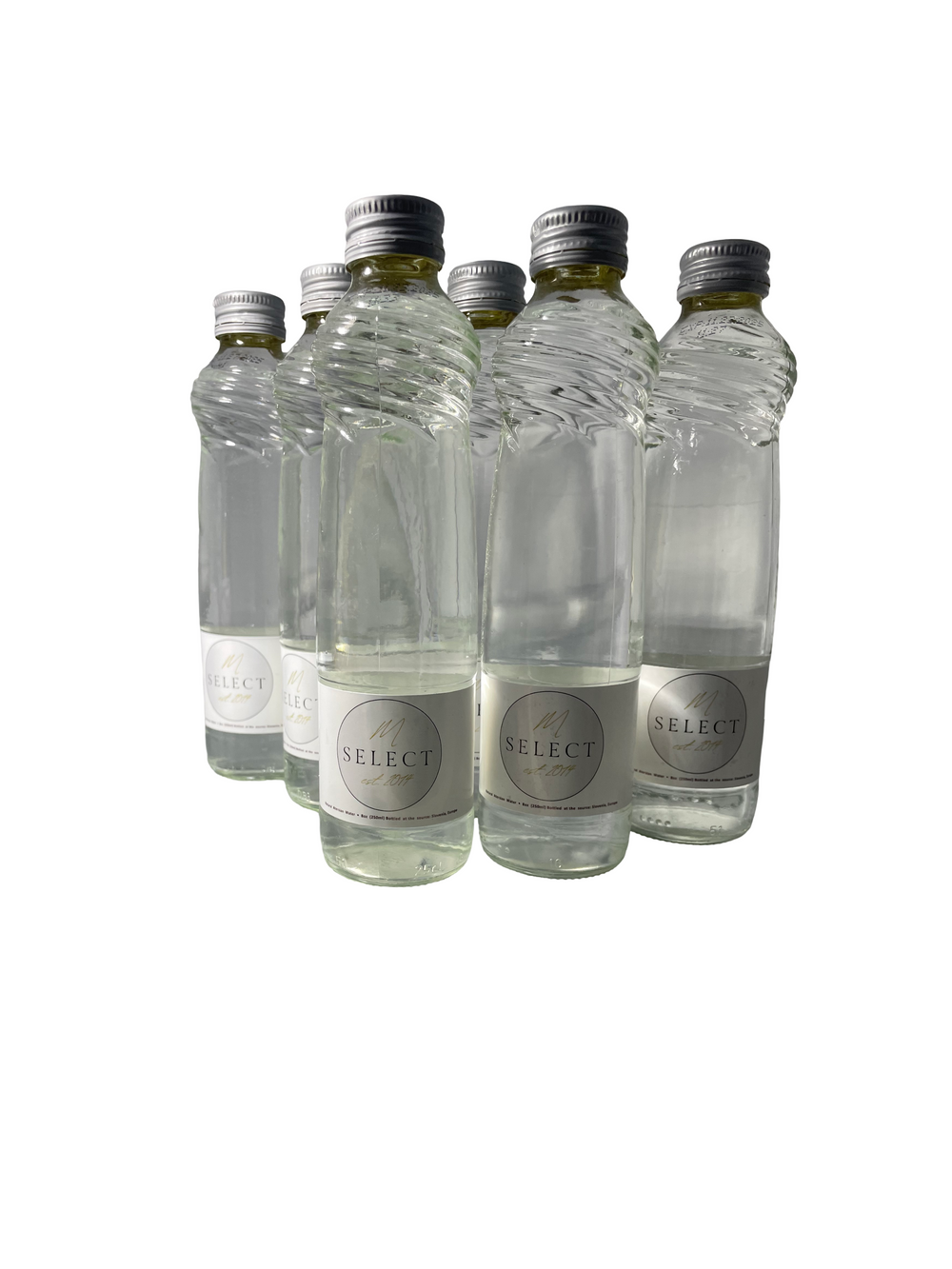 MSELECT LUXURY WATER PLATINUM  NATURAL ARTESIAN (STILL) WATER, 250ML GLASS BOTTLES 24 PER CASE